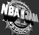 NBA Jam Tournament Edition title screen for GameBoy